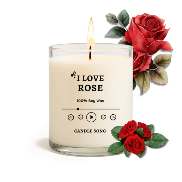 I Love Rose Soy Candle